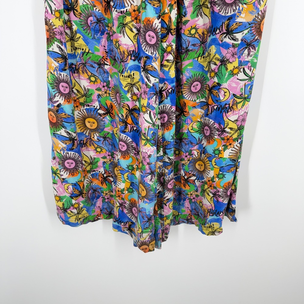 Kulani Kinis Tropical Cover‎ Up Sun Moon Celestial Wide Leg  Pants Womens Large - Picture 3 of 13